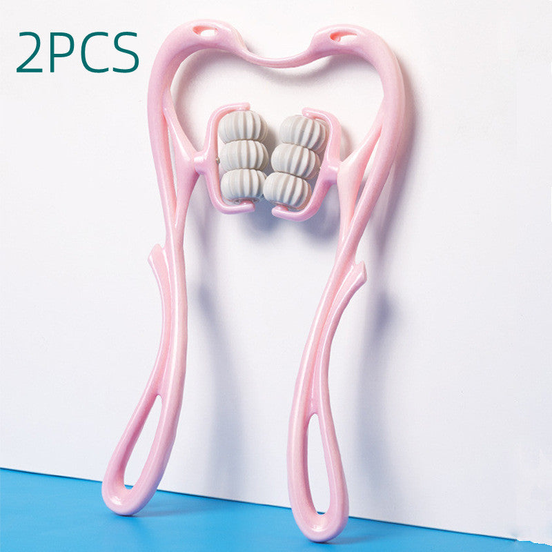 Multifunktionell manuell sexhjulsmassager för nacke Massagelindrande rullmassageverktyg