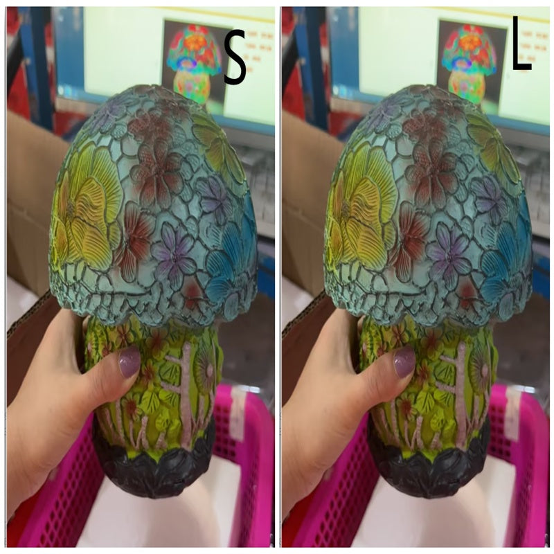 Hushållsdekorationer med magiska färger av svamplampor