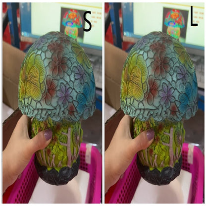 Hushållsdekorationer med magiska färger av svamplampor