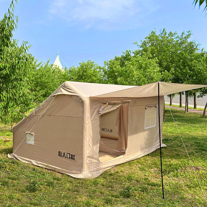 Uppblåsbara bomullstält för utomhuscamping, snabbt öppna och gratis att bygga