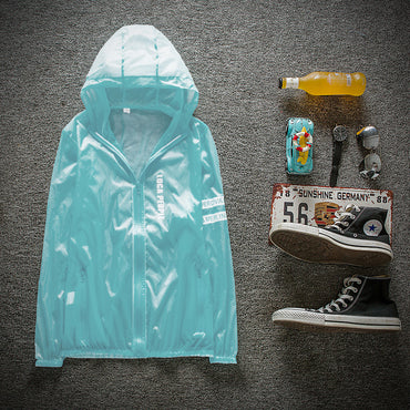 Solskyddande kläder för utomhusbruk, vindjacka för män