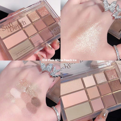 Jordfärgad skimrande matt ögonskuggsplatta