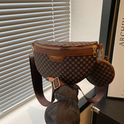 Bärbar crossbody i europeisk och amerikansk stil med personlighet, retrotryck