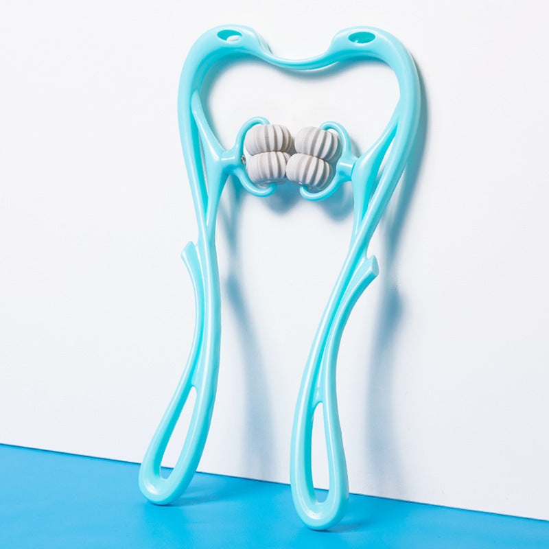 Multifunktionell manuell sexhjulsmassager för nacke Massagelindrande rullmassageverktyg