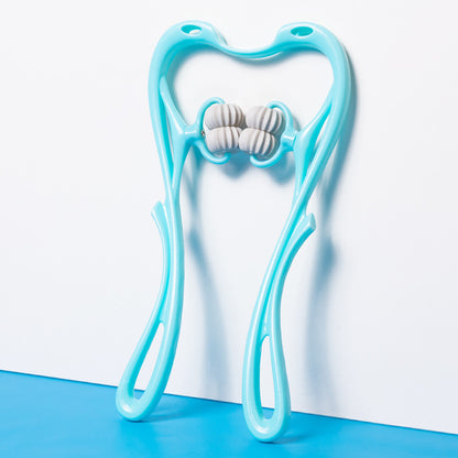 Multifunktionell manuell sexhjulsmassager för nacke Massagelindrande rullmassageverktyg