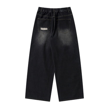 Design Sense slitna jeans för män trendiga hiphop-retro