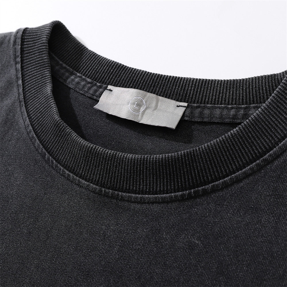 Rolig t-shirt med rund hals och kort ärm och maskerad man-motiv