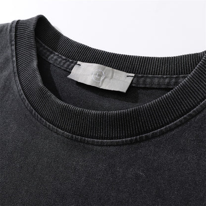 Rolig t-shirt med rund hals och kort ärm och maskerad man-motiv