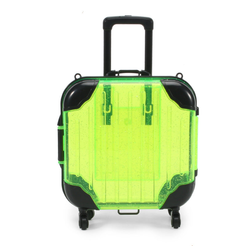 Barnens enkla tecknade mini-resväskeformade förvaringslåda