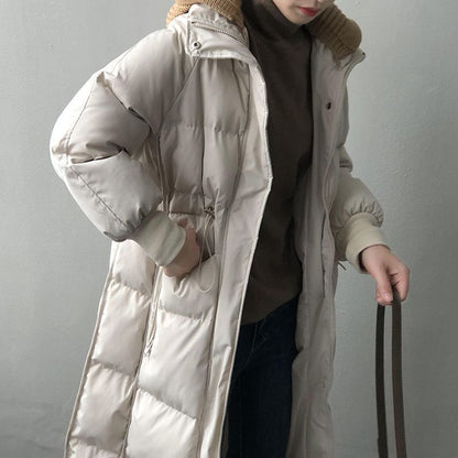 Lös dunjacka med huva för kvinnor