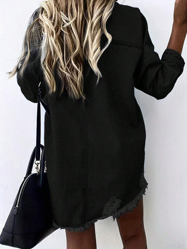 En multifunktionell jeansjacka för damkläder