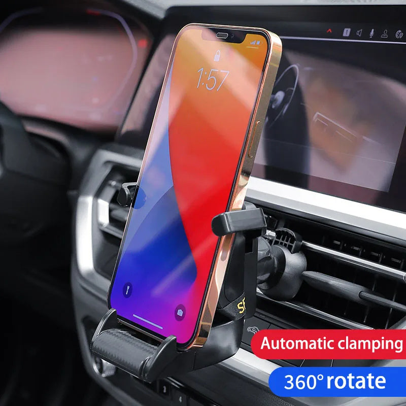 Racing Seat Form Biltelefonhållare Auto Luftventil Mobiltelefonklämma 360 Grader Roterbar Bil Mobiltelefonhållare För Bilinredning