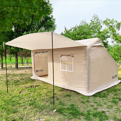 Uppblåsbara bomullstält för utomhuscamping, snabbt öppna och gratis att bygga