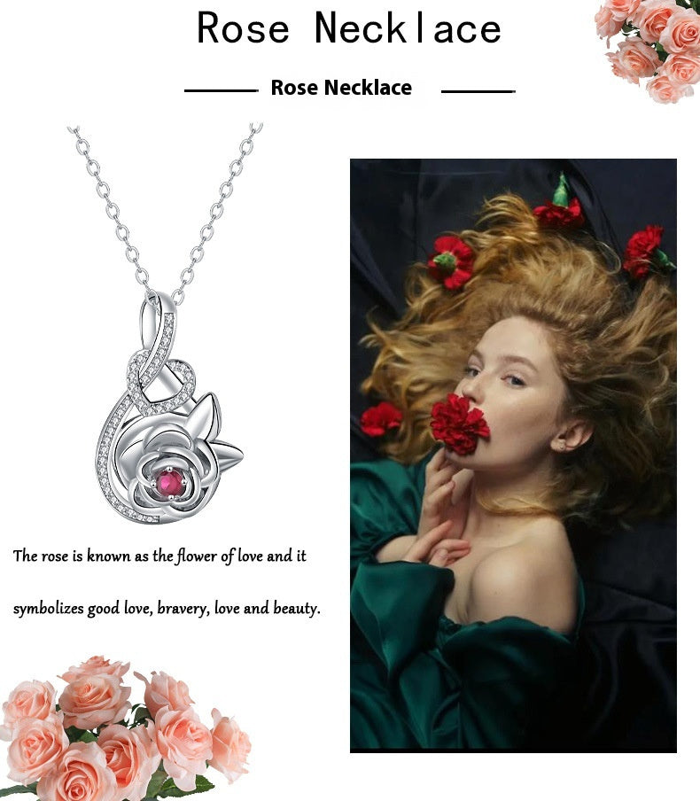 Oändlig symbolros stil prydnad romantiska smycken med hög känsla