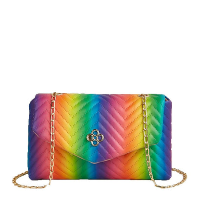 Ny kontrastfärgad polyester lämplig för bärbar resa läppstift kosmetika damväska