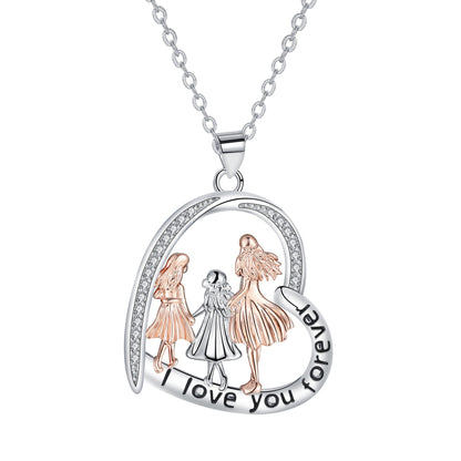 Kärlekshänge Systrar Halsband För Flickvänner Ornament