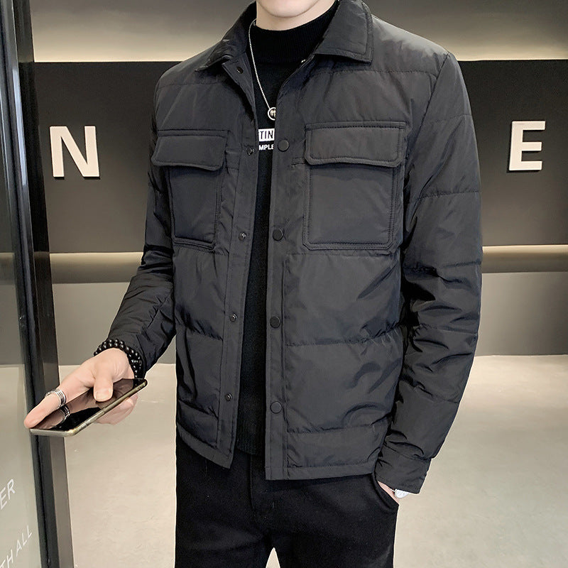 Casual Cargobyxor Herrmode Märke All-Matching Polokrage Topp