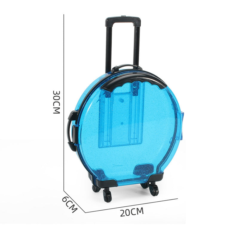 Barnens enkla tecknade mini-resväskeformade förvaringslåda