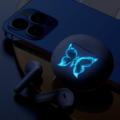 Blå självlysande liten fjäril sovrum vardagsrum självlysande klistermärken heminredning