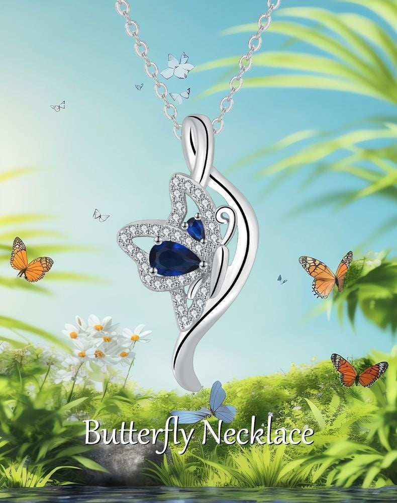 Moderiktigt exklusivt obegränsat fjärilshalsband med kvinnligt temperament