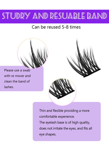 Ett hybridset med lösögonfransförlängning i flera stilar. De lösögonfransarna är enkla att bära och applicera, vilket skapar den perfekta ögonmakeupen.