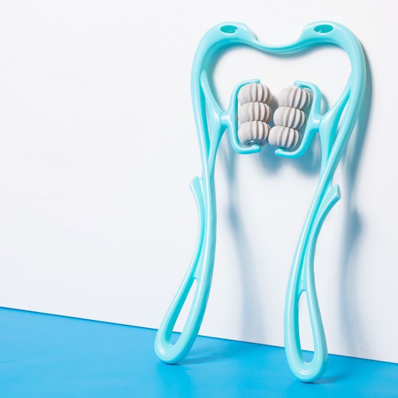 Multifunktionell manuell sexhjulsmassager för nacke Massagelindrande rullmassageverktyg