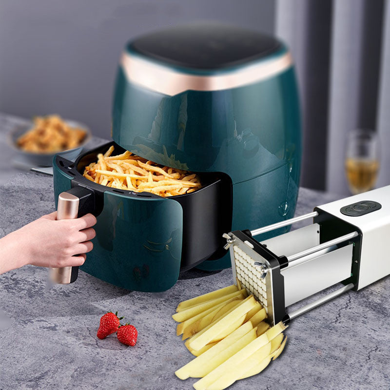 Köksredskap Elektrisk Pommes Frites Cutter Med Kniv Rostfritt Stål Grönsaker Potatis Morot För Kommersiellt Hushåll