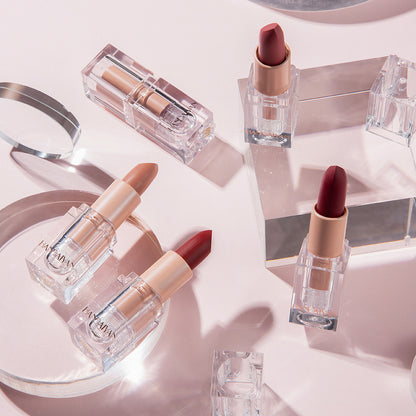 Kristall fyrkantig tub matt läppstiftset