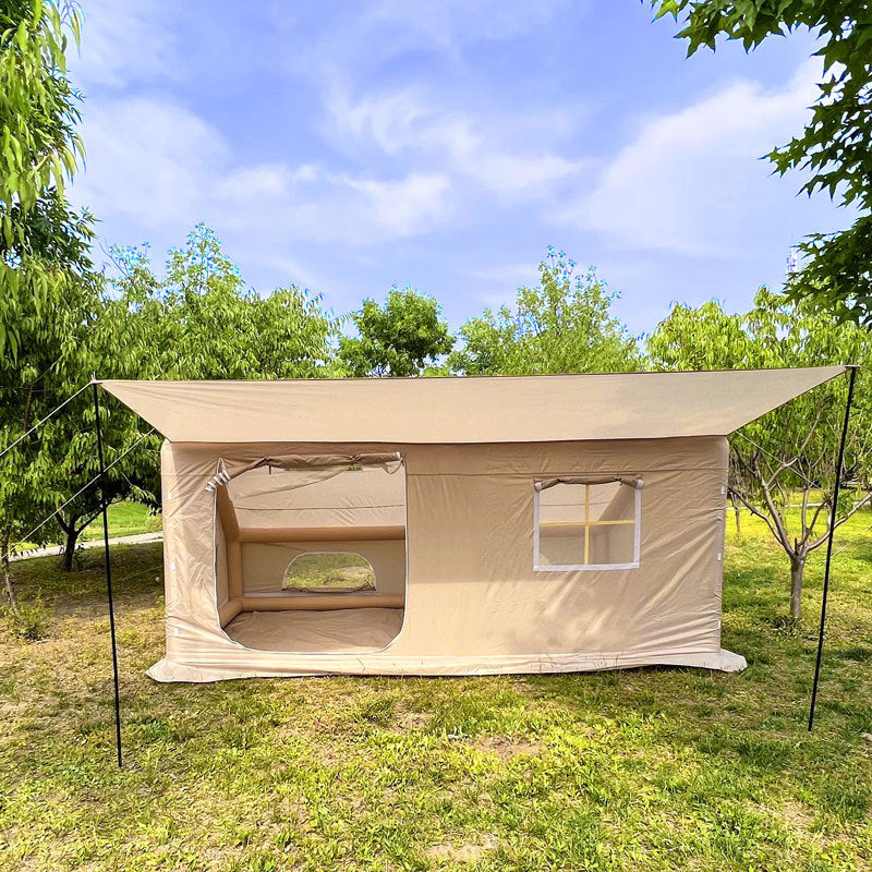 Uppblåsbara bomullstält för utomhuscamping, snabbt öppna och gratis att bygga