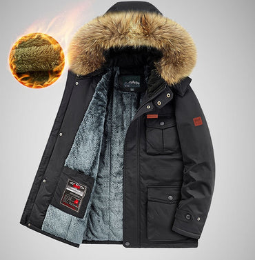 Löst vadderat jacka i plusstorlek med flera fickor