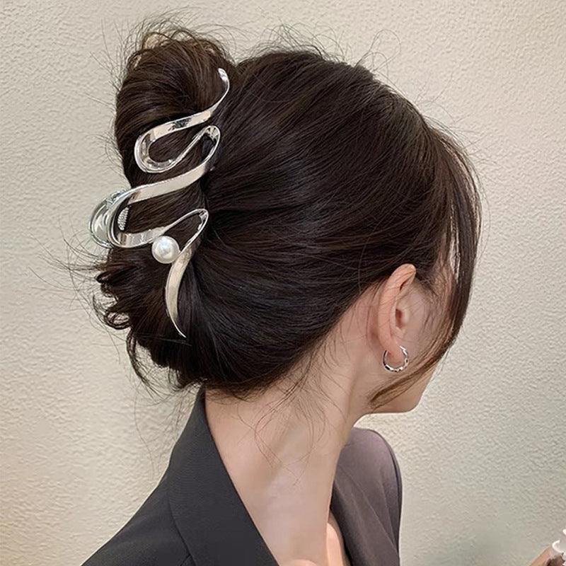 Överdimensionerade Pearl Wave Grip-huvudbonader för kvinnor