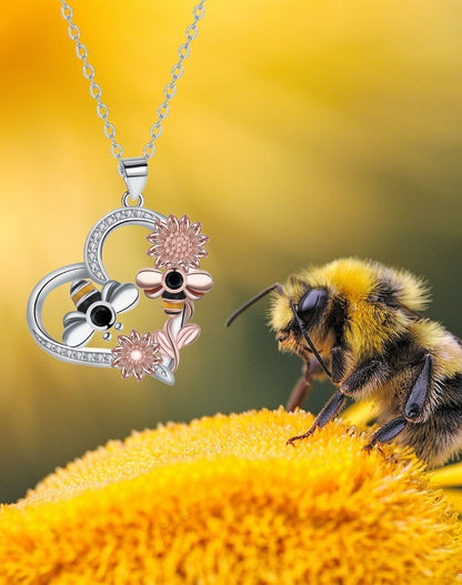 Personligt designat bihalsband i pastoral stil med blommor för kvinnor