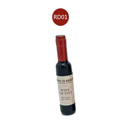 Smink Rödvinsflaska Läppglans Matt Finish Sammet Ingen fläck på koppen Bleks inte lätt Flytande läppstift