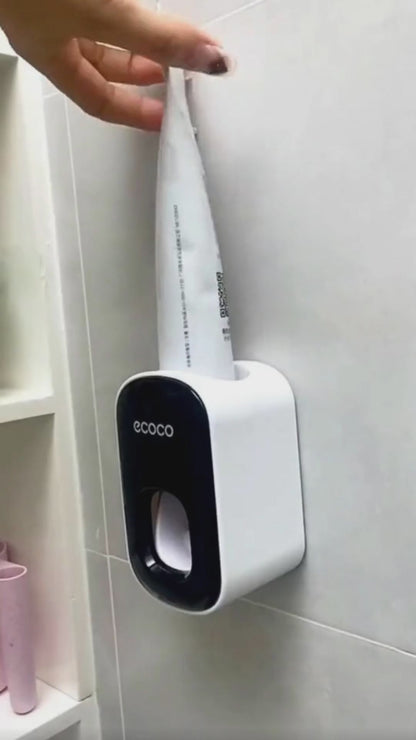 Väggmonterad automatisk tandkrämshållare Badrumstillbehörsset Dispenser